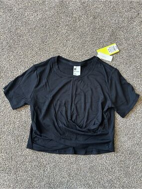 all in motion Black Girls' Cropped Active Tee